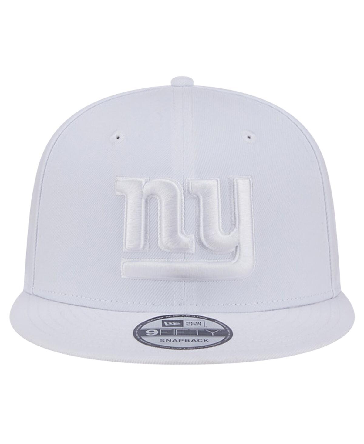 NEW ERA MEN'S NEW YORK GIANTS MAIN WHITE ON WHITE 9FIFTY SNAPBACK HAT 