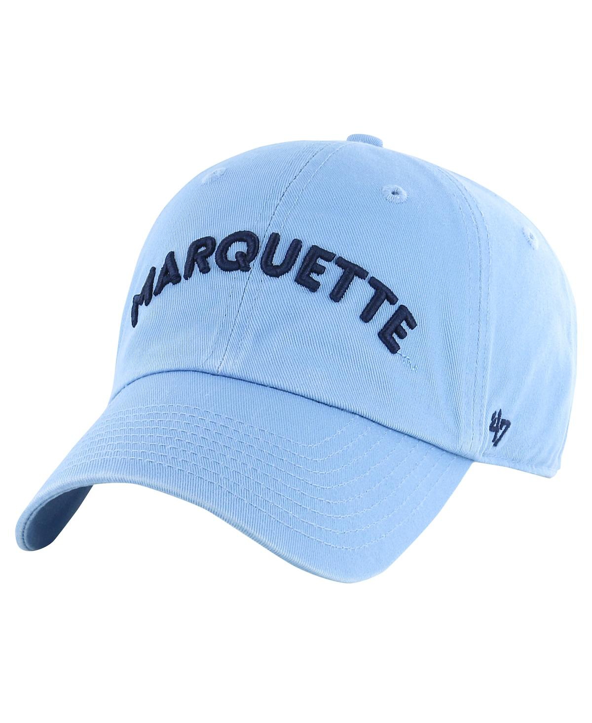 47 Brand Men's Light Blue Marquette Golden Eagles Clean Up Adjustable Hat - Light Blue