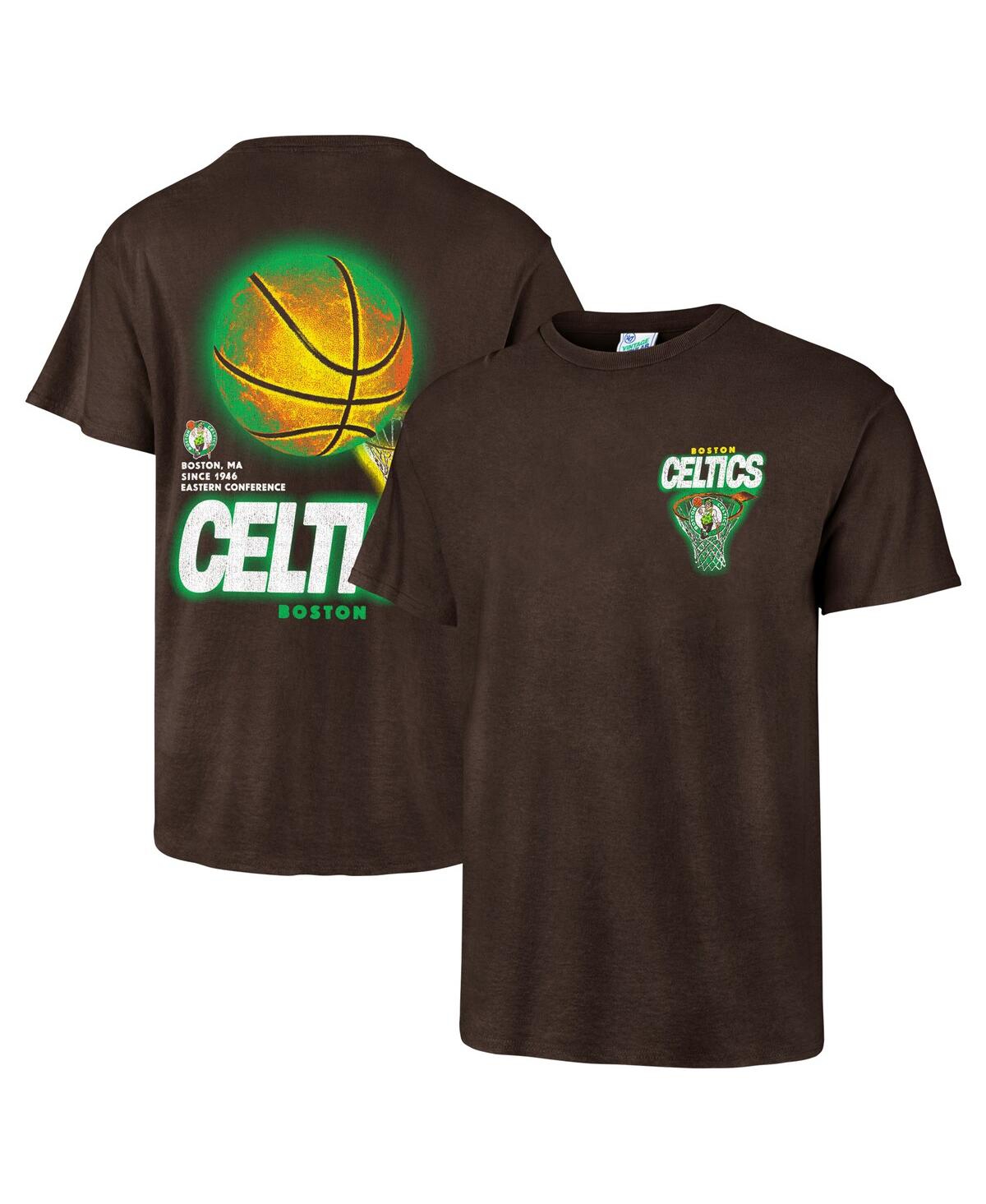 47 Brand Men's Brown Boston Celtics Vintage-like Tubular Dagger Tradition Premium T-Shirt - Brown