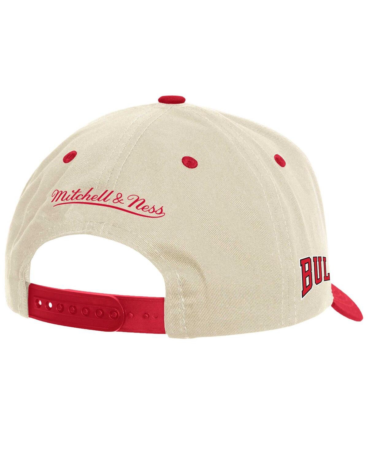 Mitchell & Ness Mitchell Ness Men's Cream Chicago Bulls Game On Two-tone Pro Crown Adjustable Hat In Cream