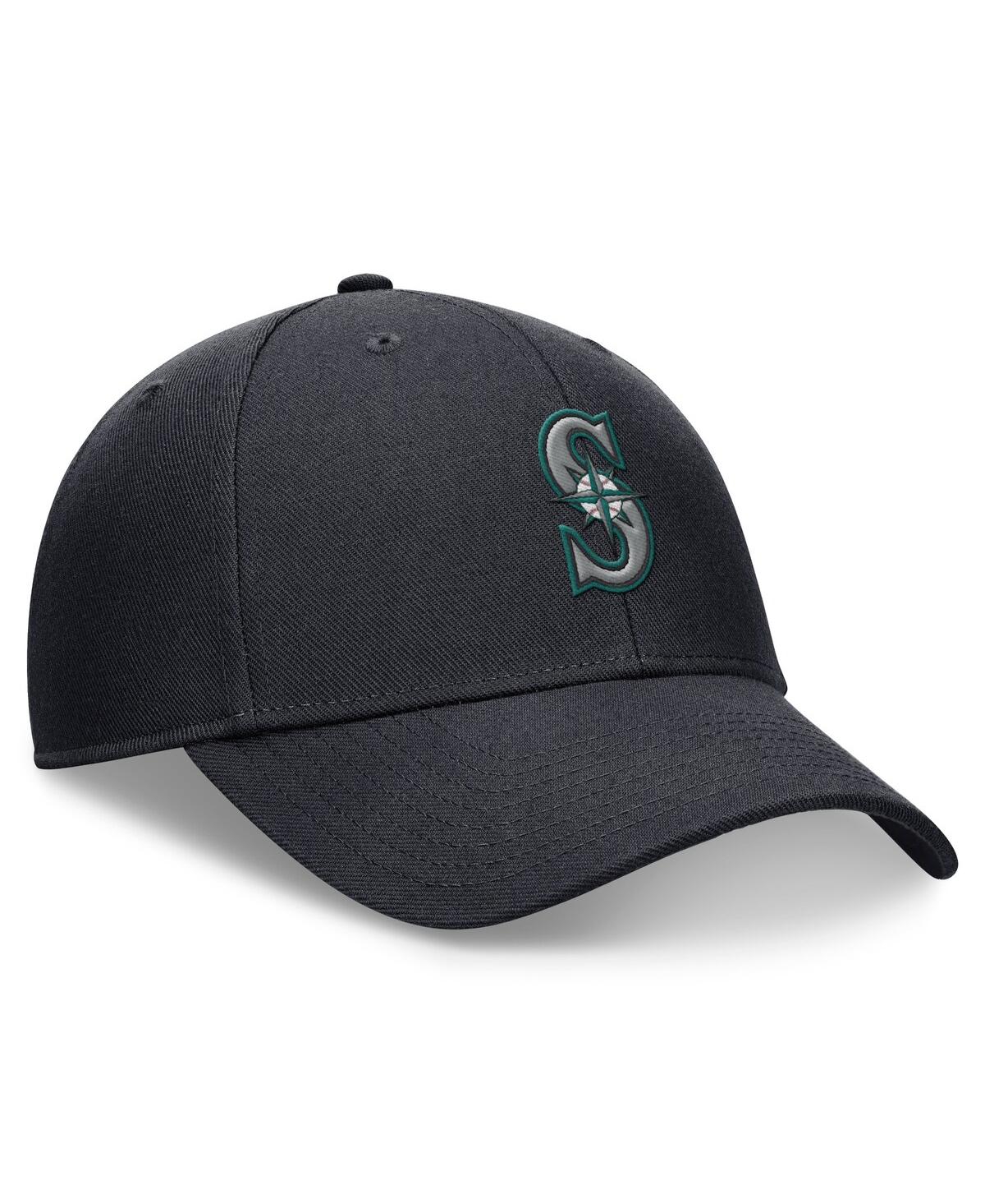 Nike Men's Navy Seattle Mariners Evergreen Club Performance Adjustable Hat In Pitblu,pb