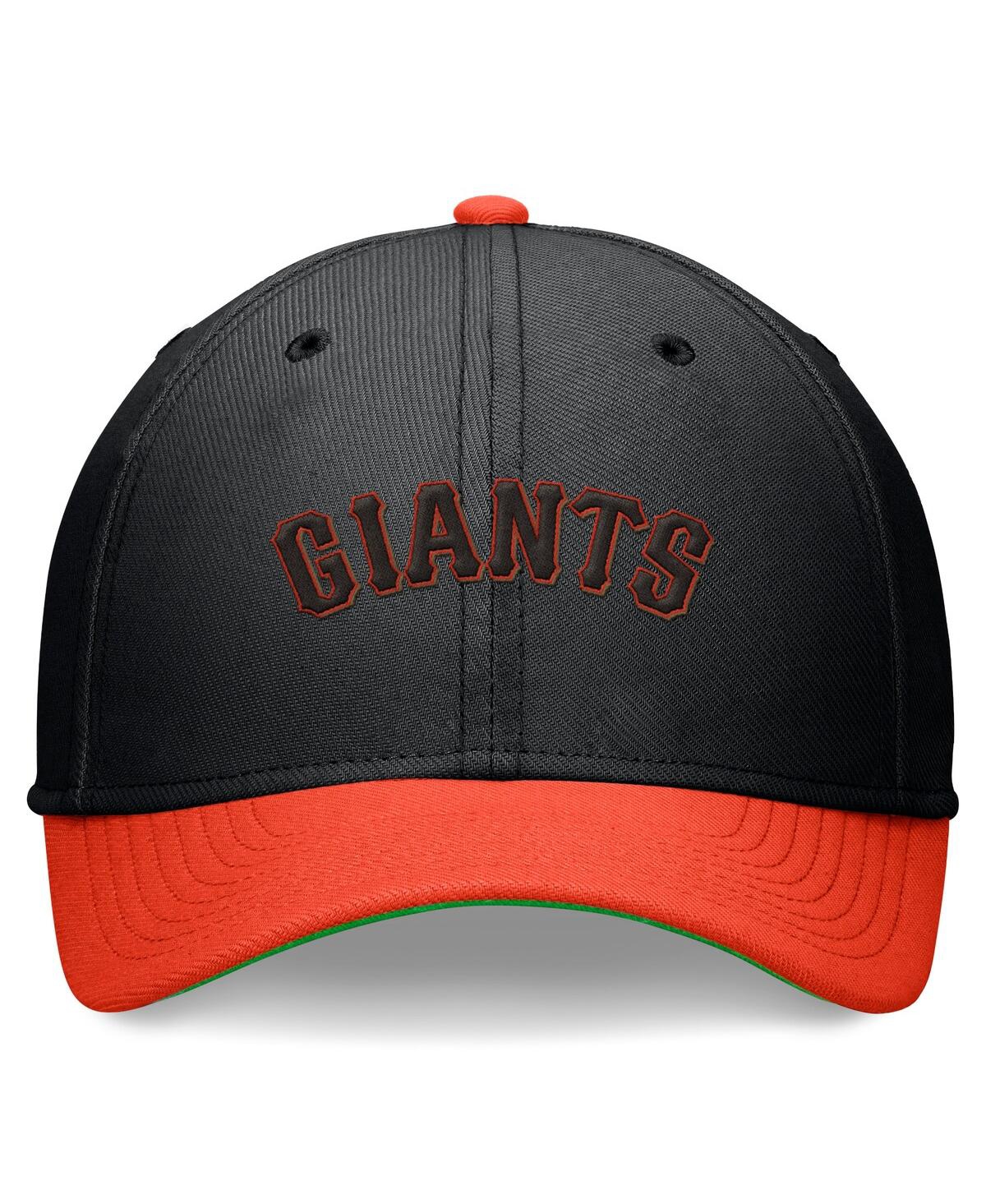 Nike Men's Black/orange San Francisco Giants Cooperstown Collection Rewind Swooshflex Performance Hat In Bk,teamorg