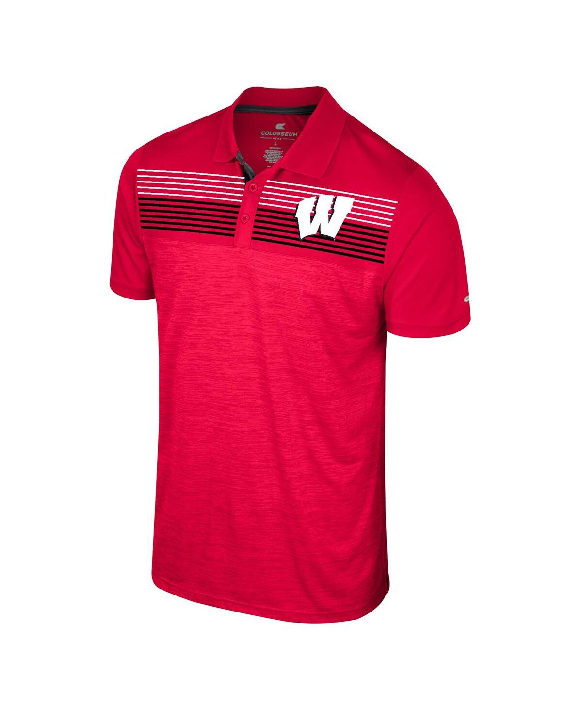 Shop Colosseum Men's Red Wisconsin Badgers Big & Tall Langmore Polo