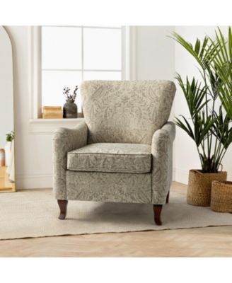 Ewert Comfy Floral Fabric Pattern Armchair with Wingback Design