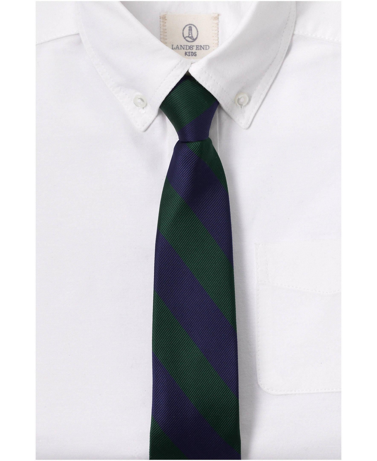 Lands' End Men's Stripe To Be Tied Tie -classic navy stripe