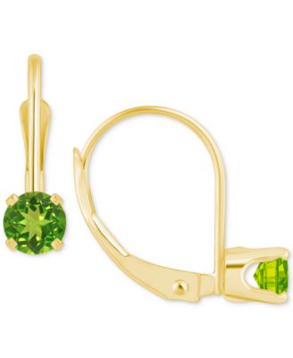 Amethyst Solitaire Leverback Earrings (1/2 ct. t.w.) in 14k Gold (Also in Additional Gemstones)