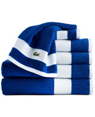 Lacoste Heritage Sport Stripe Logo Cotton 6-Pc. Bath Towel Set