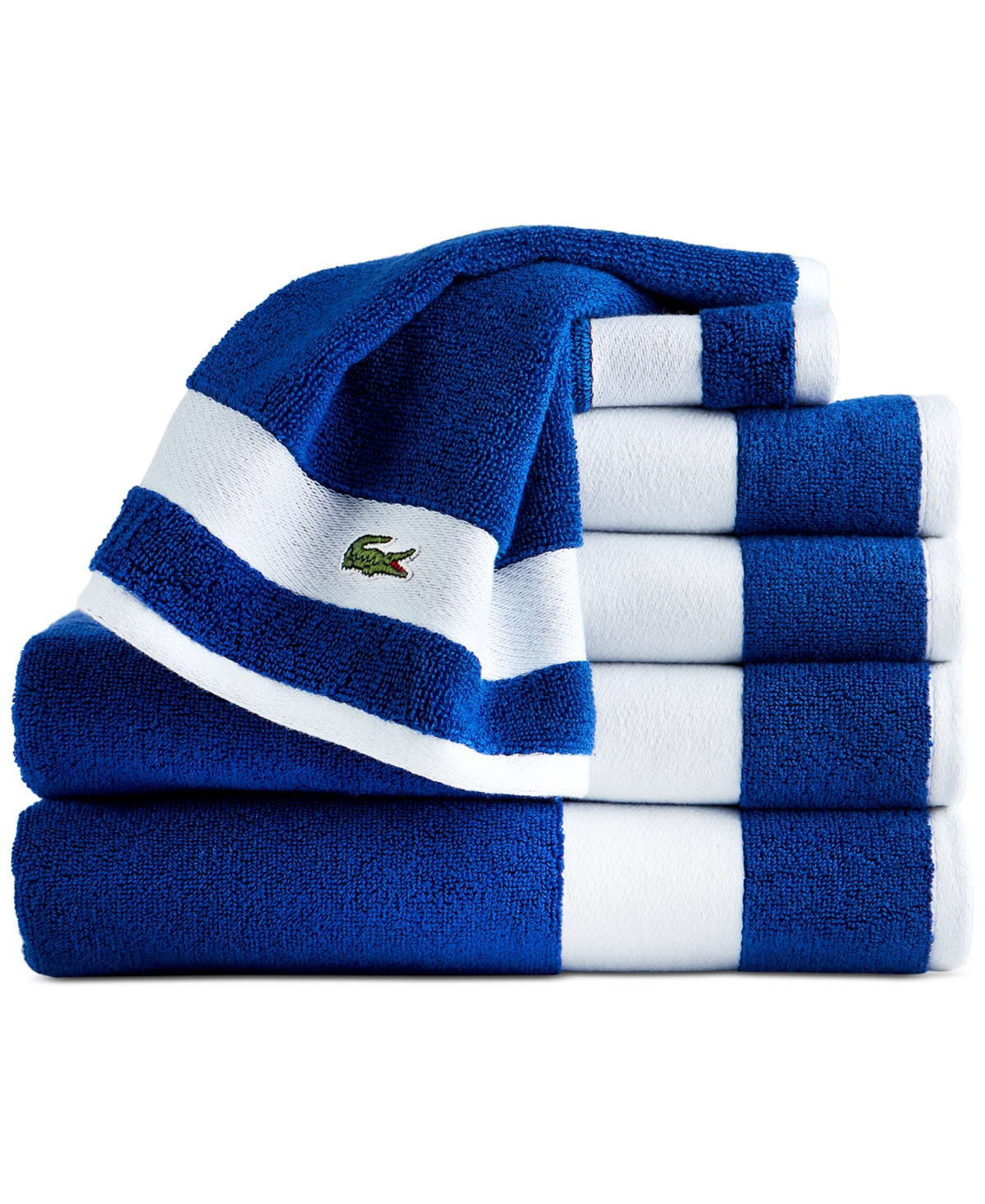 Lacoste Heritage Sport Stripe Logo Cotton 6-Pc. Bath