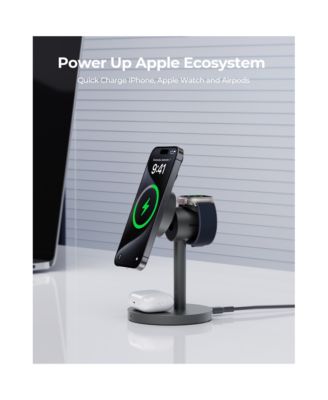 LC-MC311 MagFusion 3-in-1 15W Qi2 & MfW Certified Magnetic Fast Wireless Charging Station 1.5ft USB C-C Cable Included