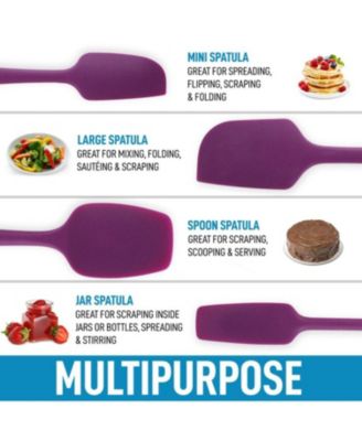 Heat Resistant Non-Stick 4-Piece Silicone Spatula Set for Cooking