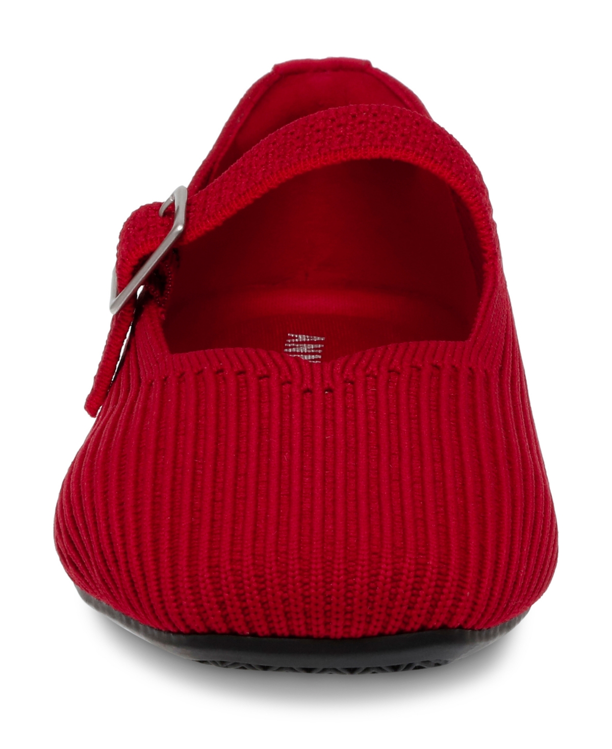 Shop Anne Klein Women's Arisa Knit Mary Jane Flats In Red Smooth