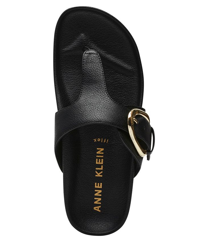 Anne Klein Women's Dori Footbed Thong Flat Sandals - Macy's