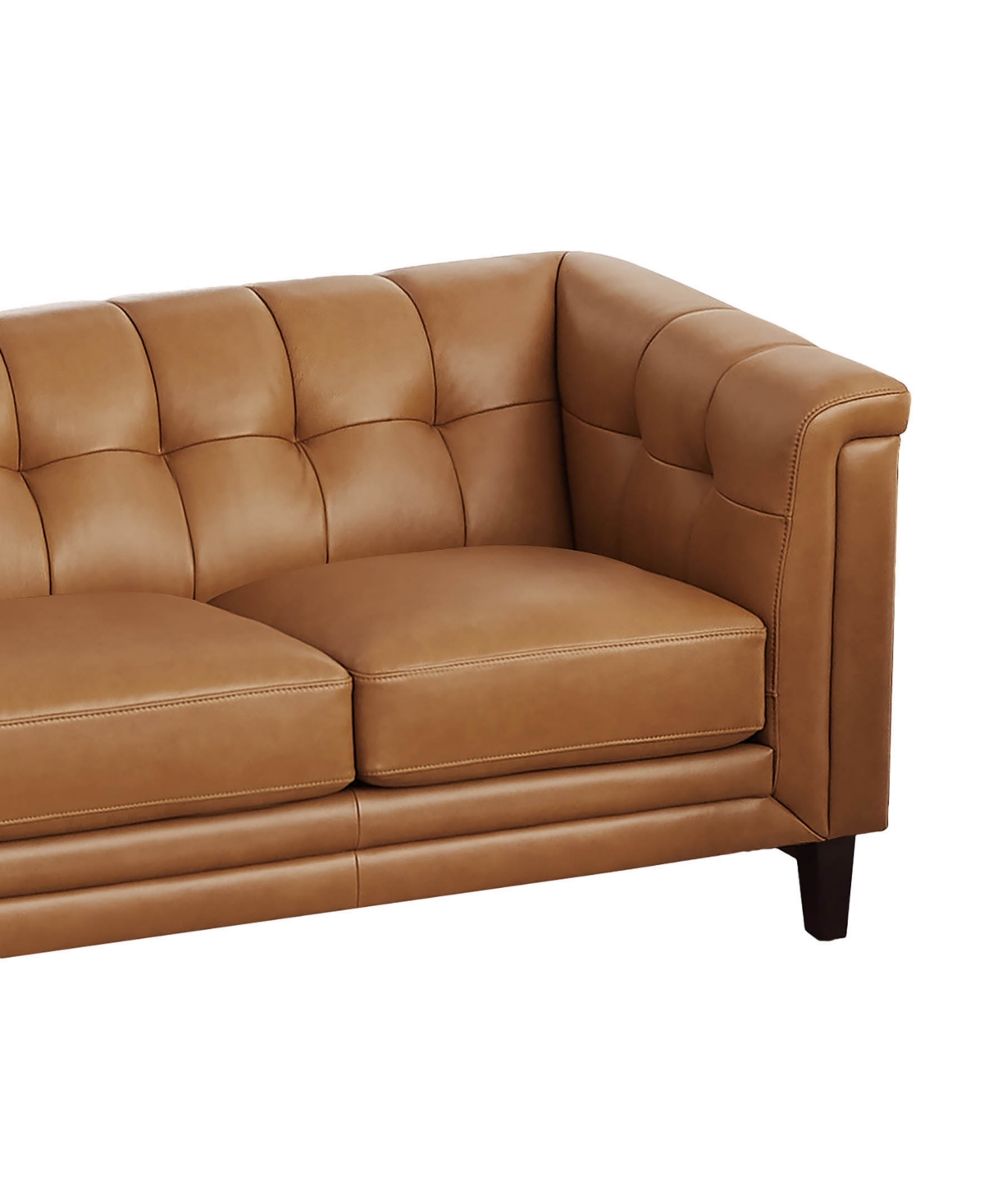 Hydeline Arvo 84" Top Grain Leather Sofa In Spa Blue