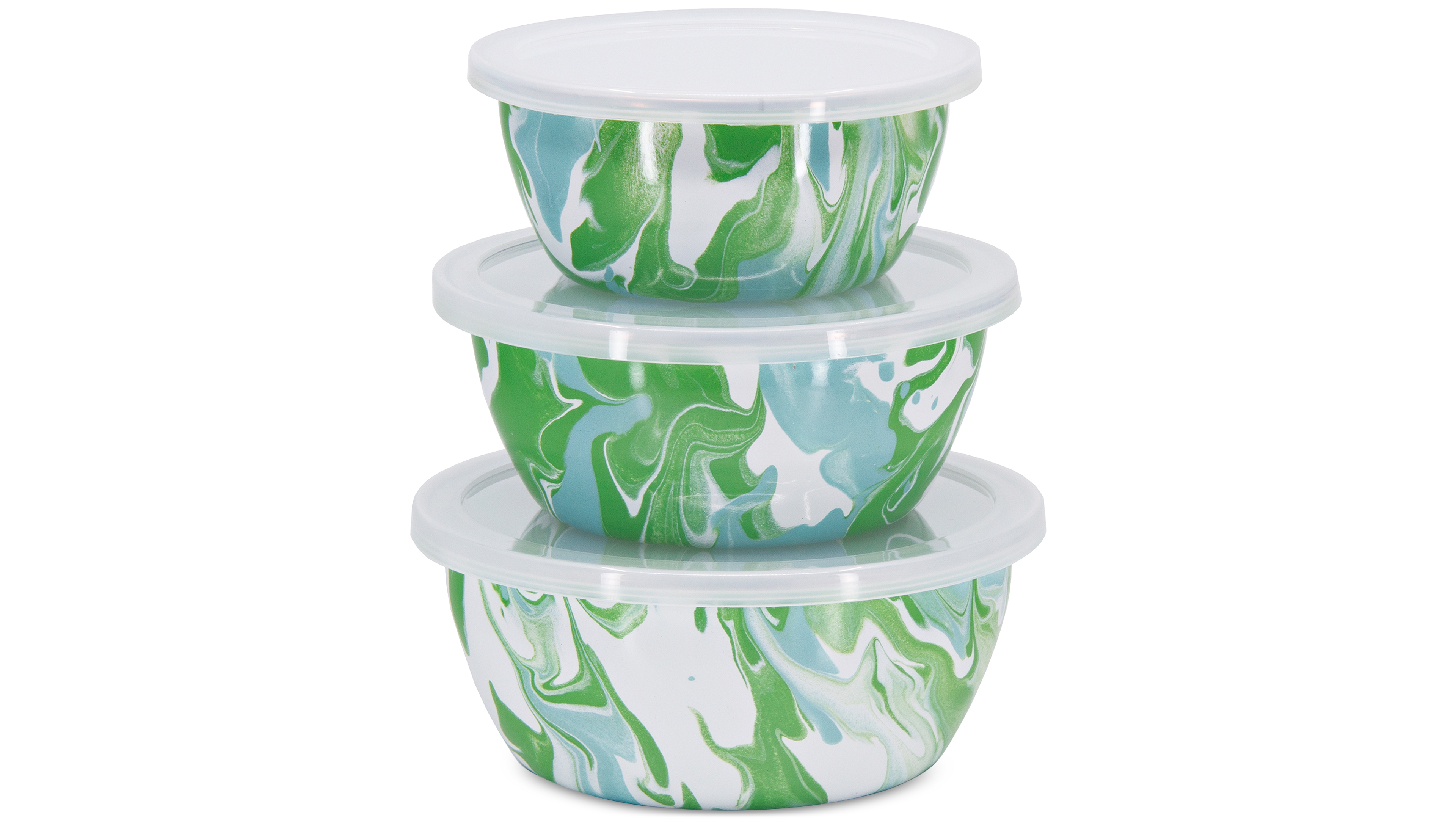 Golden Rabbit Modern Monet Nesting Food Storage Bowls with Lids, Set of 3