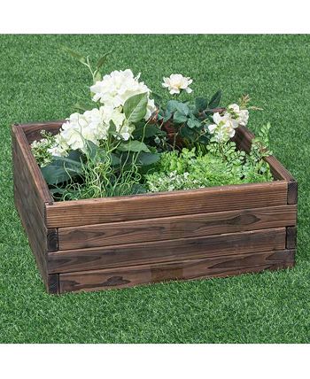 Slickblue Square Raised Garden Bed Flower Vegetables Seeds Planter - Macy's