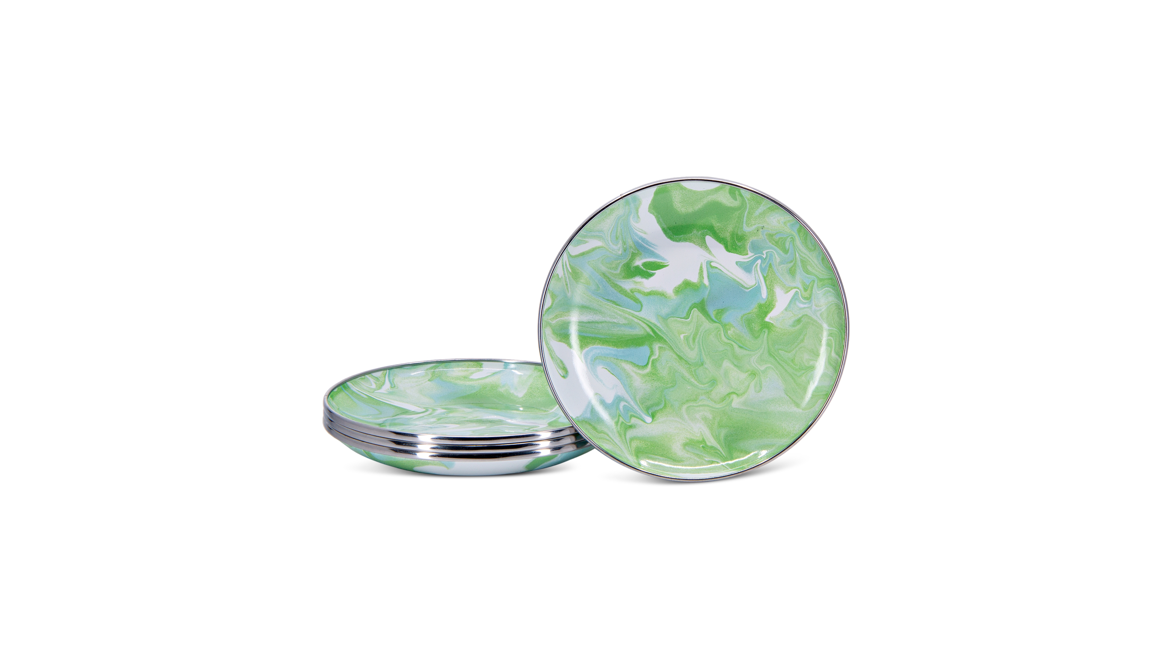 Golden Rabbit Modern Monet Appetizer Plates, Set of 4