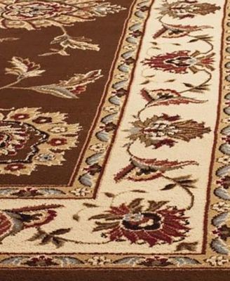 Lyndhurst LNH555 Brown and Ivory 8' x 11' Area Rug