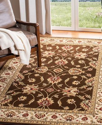 Lyndhurst LNH553 Brown and Ivory 8' x 11' Area Rug