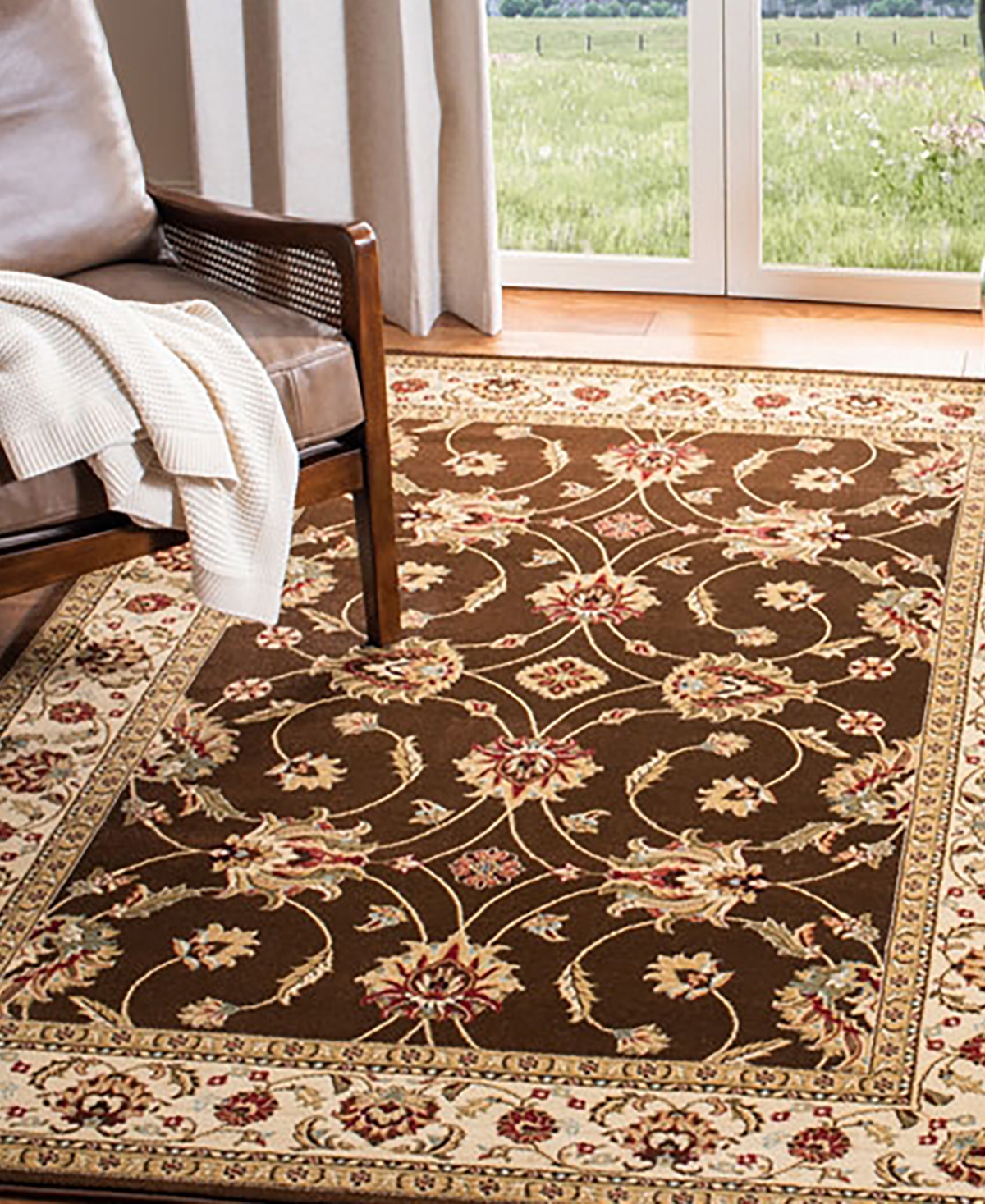 Safavieh Lyndhurst LNH553 Brown and Ivory 8' x 11' Area Rug