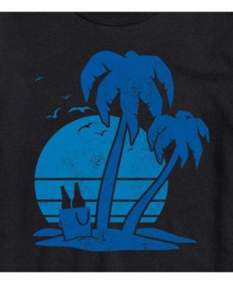 Hybrid Apparel Beach and Beer Mens Short Sleeve Tee