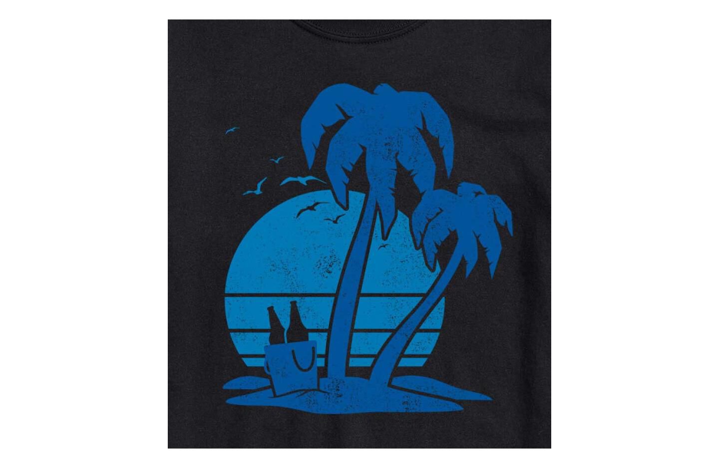 Мужская футболка AIRWAVES Hybrid Apparel Beach and Beer Short Sleeve, цвет: Чёрный — фото 3