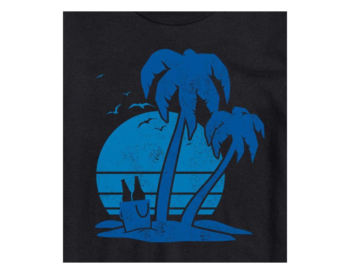 Airwaves Hybrid Apparel Beach And Beer Mens Short Sleeve Tee In Black