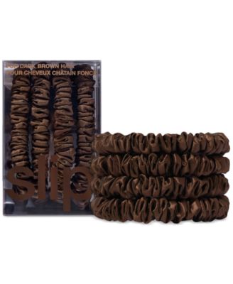 4-Pc. Pure Silk Back-to-Basics Skinny Scrunchies Set