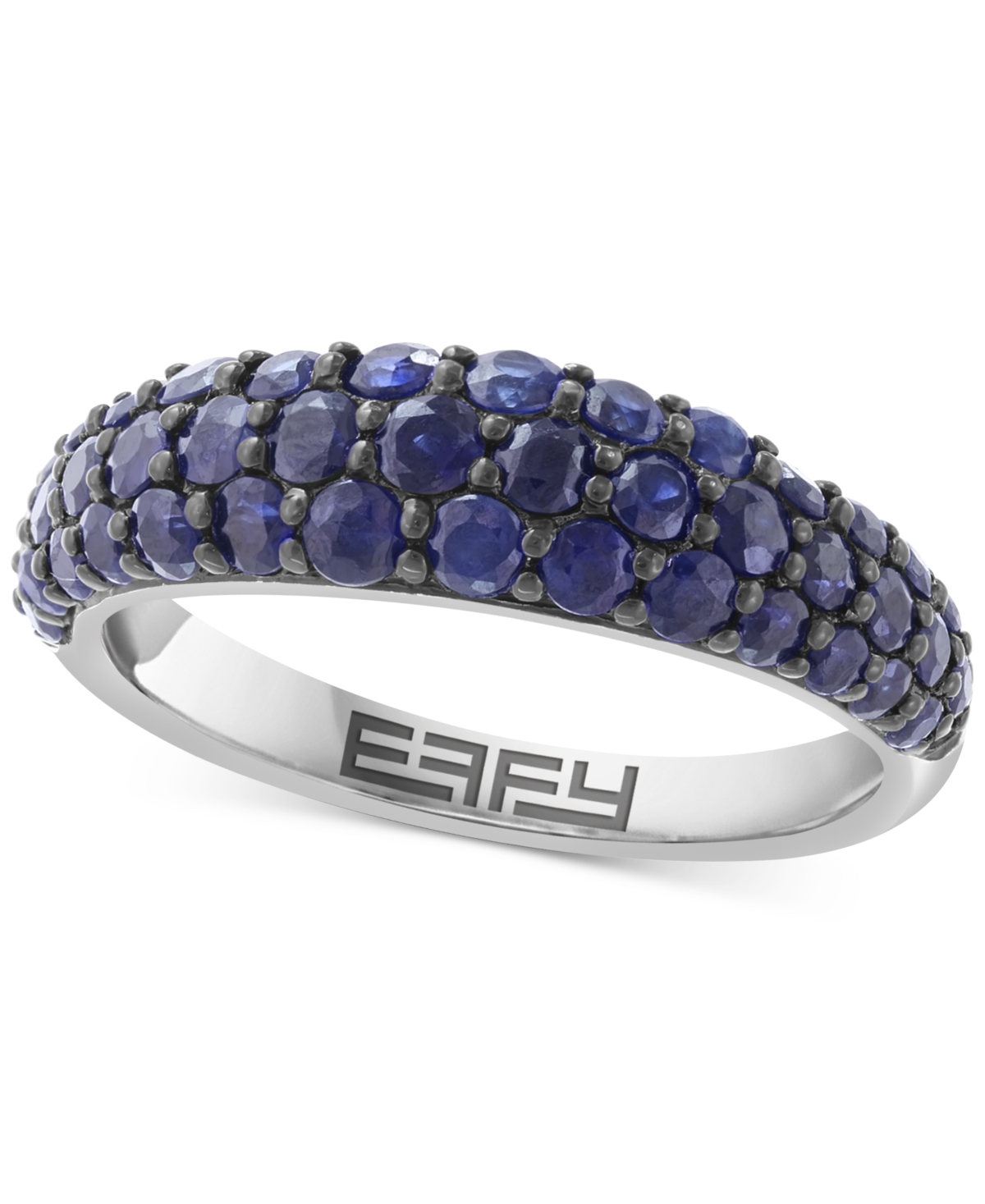 Effy Sapphire Cluster Dome Ring (1-5/8 ct. t.w.) in Sterling Silver - Silver