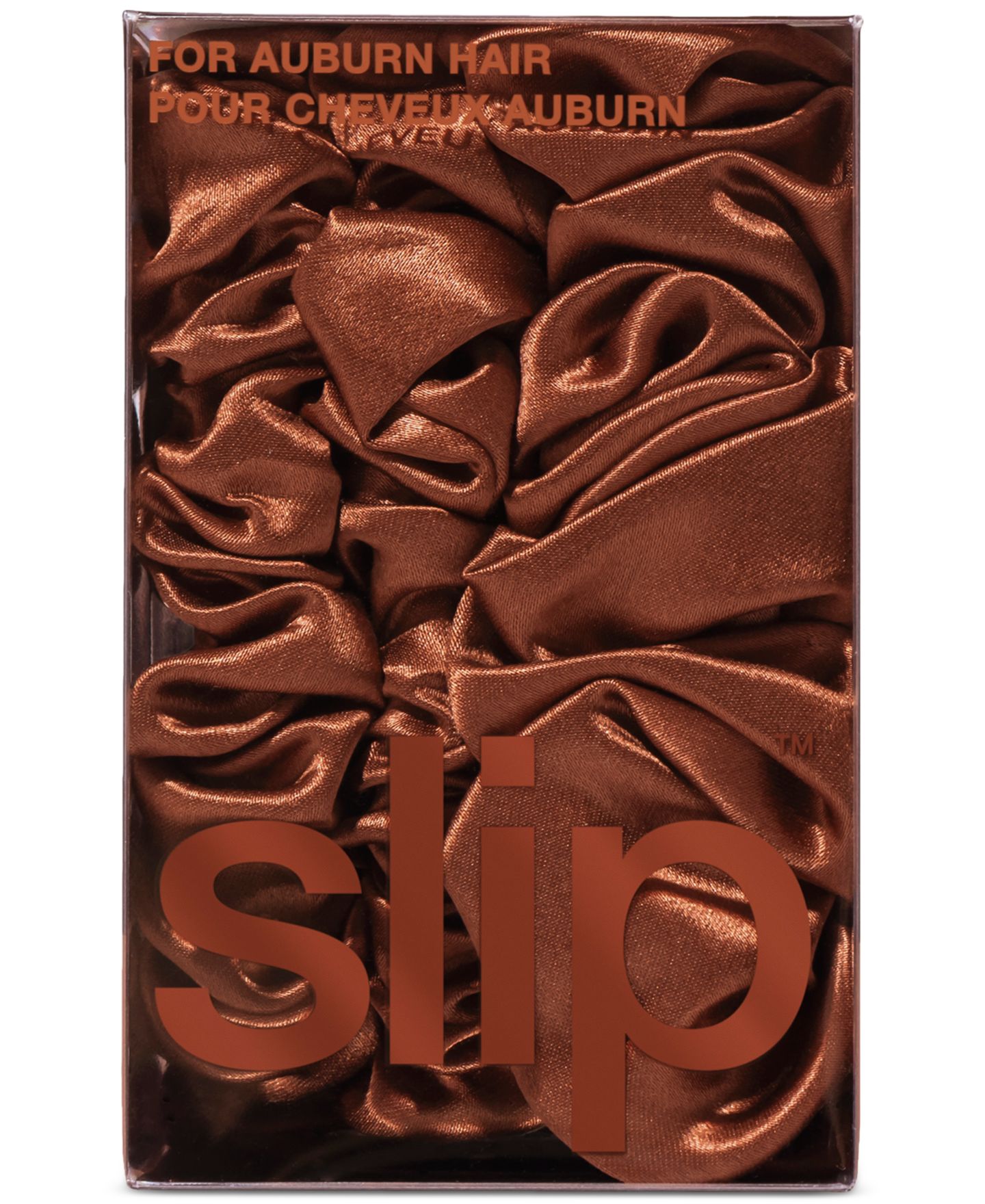 Женские аксессуары для волос Slip 3-Pc. Pure Silk Back-to-Basics Assorted Scrunchies Set, цвет: Каштаново-рыжий — фото 4