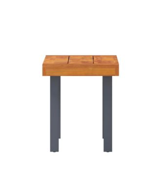 Tokar Rustic Acacia Wood Bench With Seating For Two, Flared Wooden Legs And Slatted Surface For Indoor And Outdoor Use