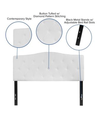 Arched Full Button Tufted Upholstered Headboard