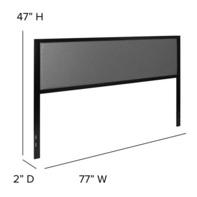 West Avenue King Headboard Upholstered Headboard With Metal Frame And Adjustable Rail Slots