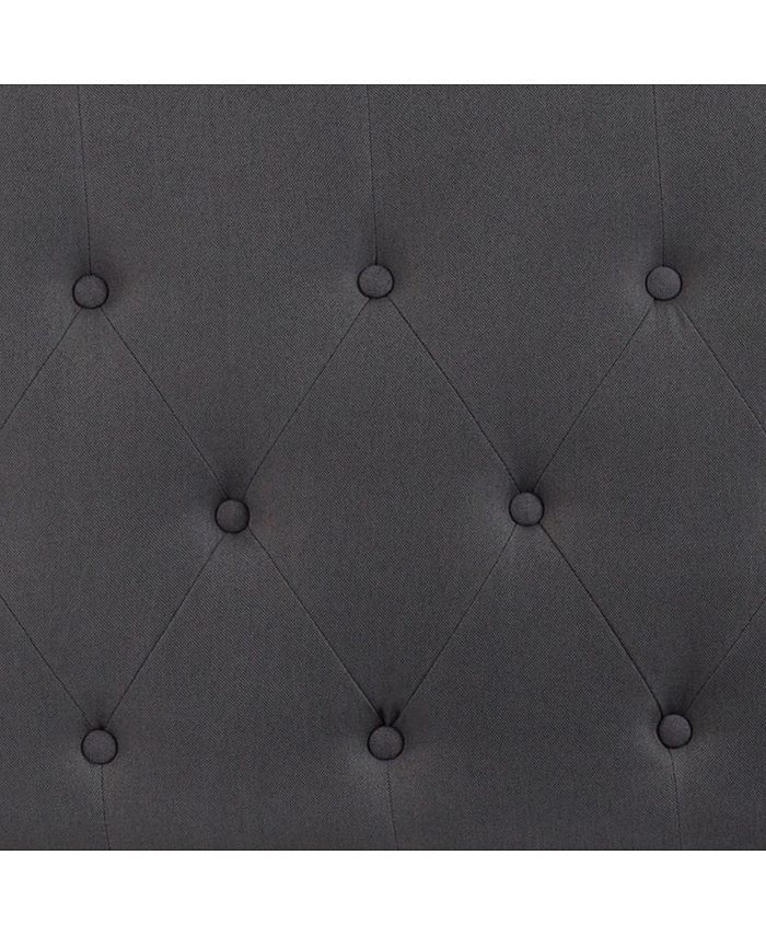 EMMA + OLIVER White Vinyl Tufted Queen Headboard | Button Tufted Upholstered Panel Bed Headboard