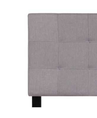 1Pc Quilted Tufted Upholstered Twin Size, Box Stitch, Adjustable Height, Contemporary Style Headboard