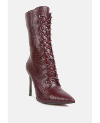 knocturn croc textured over the  boots