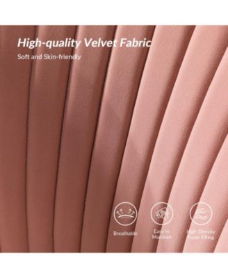 Velvet Accent Chair with Gold Metal Legs for Bedroom Guest Room Vanity