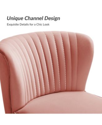 Velvet Accent Chair with Gold Metal Legs for Bedroom Guest Room Vanity