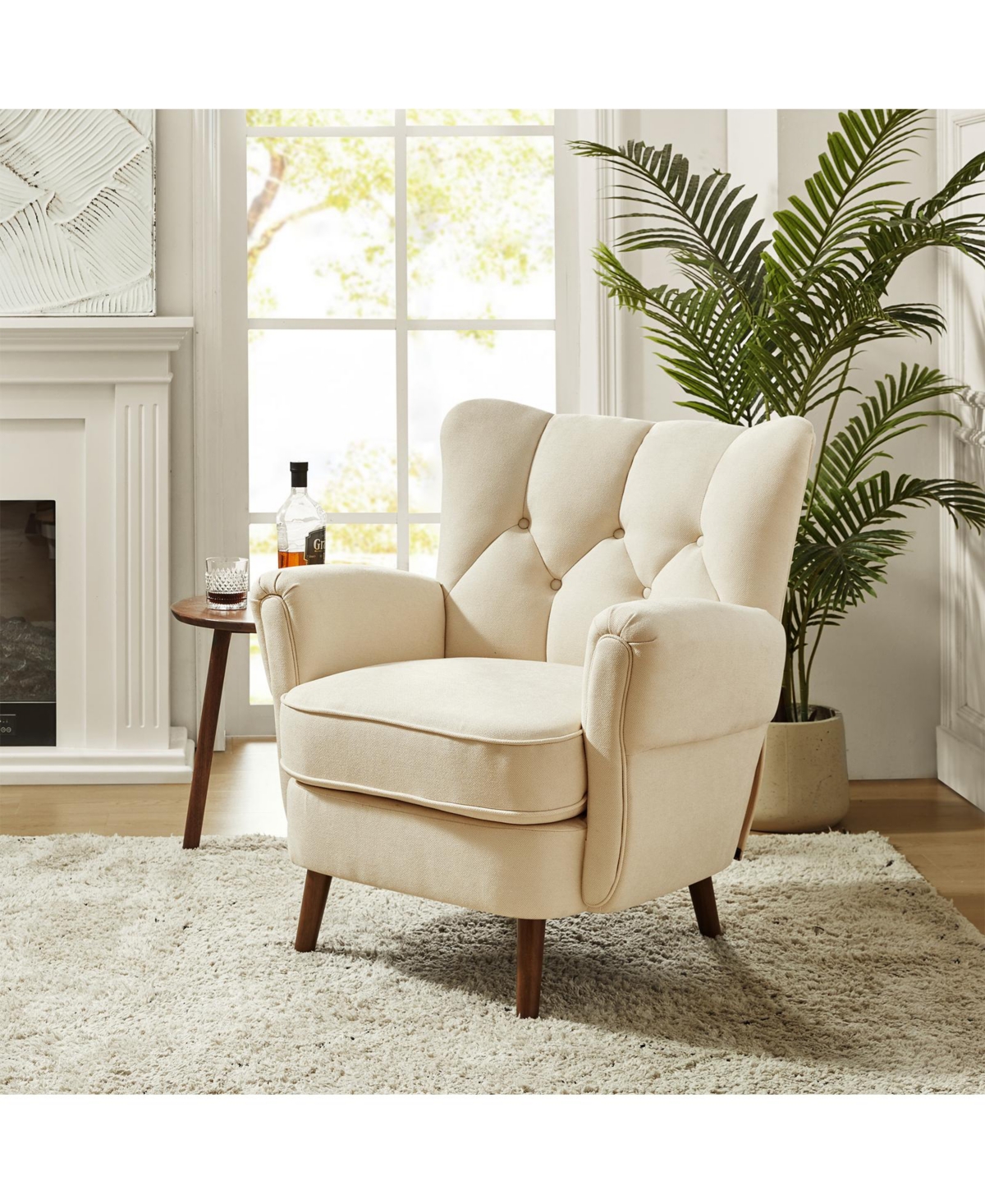 Vintage like Club Chair for Living Room Bedroom