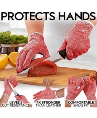 Cut Resistant Gloves Food Grade Level 5 Protection - Comfortable Safety Cut Resistant Work Gloves