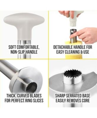 Heavy Duty 2pc Pineapple Corer & Slicer Set – Includes Eye Removal Tool with Reinforced Blade