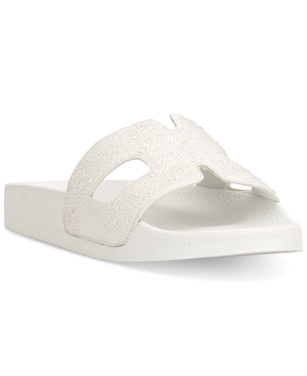 Shop Inc International Concepts Women's Pia Pool Slides, Created For Macy's In White Bling