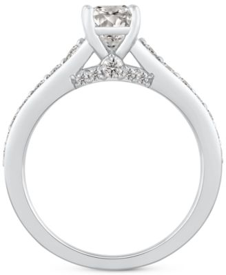 GIA Certified Diamond Oval Engagement Ring (1-1/2 ct. t.w.) in 14k White Gold