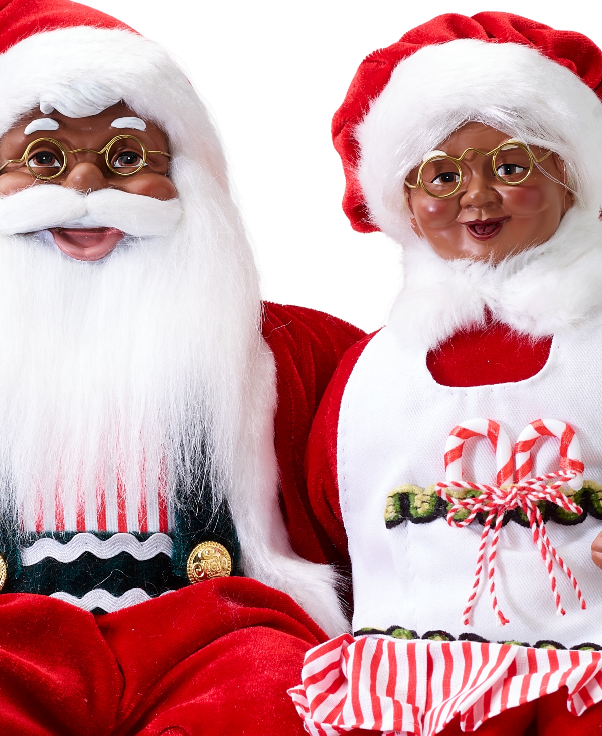 Holiday Lane Red & White Mr. and Mrs. Claus Figurine, Exclusively at Macy's