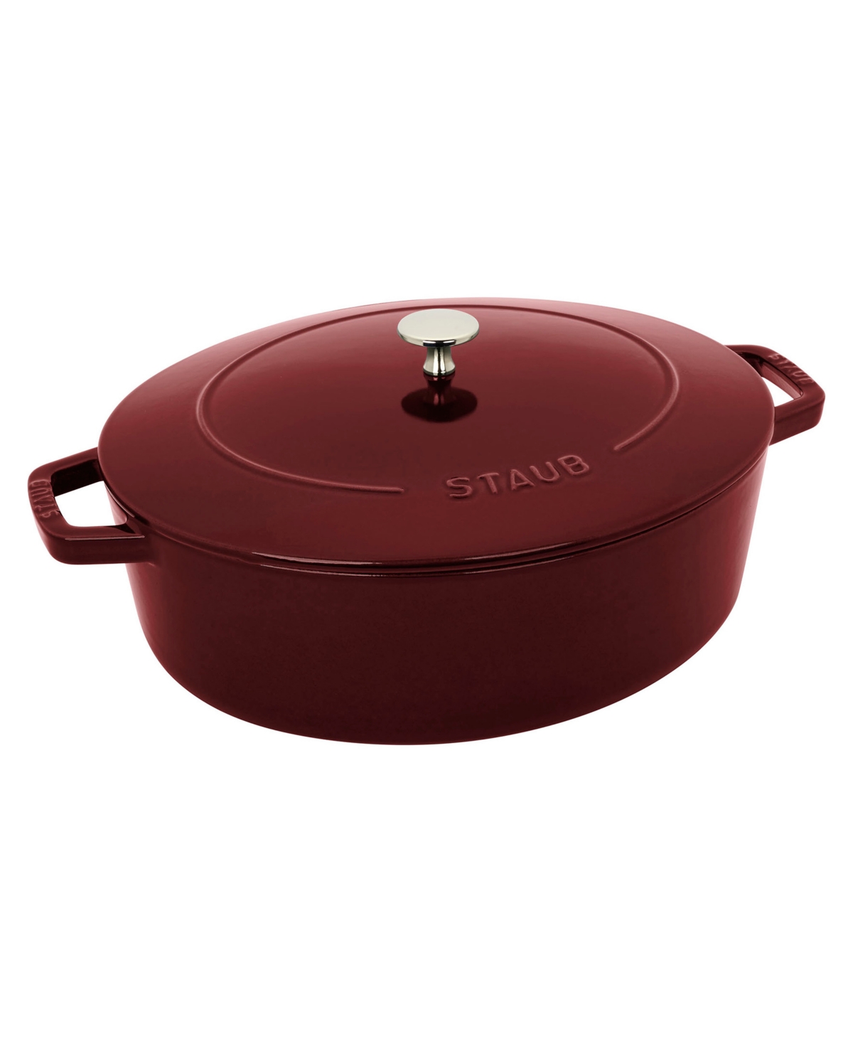 Staub Cast Iron 6.25qt Wide Oval Dutch Oven - Cranberry