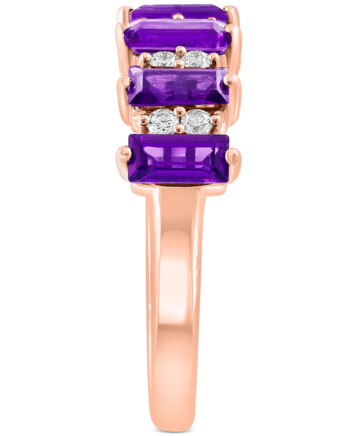EFFY COLLECTION EFFY AMETHYST (1-5/8 CT. T.W.) & DIAMOND (1/6 CT. T.W.) STATEMENT RING IN 14K ROSE GOLD (ALSO IN LON 