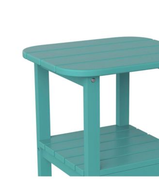 Nassau 2-Tier Adirondack Side Table, All-Weather Hdpe Indoor/Outdoor Accent Table