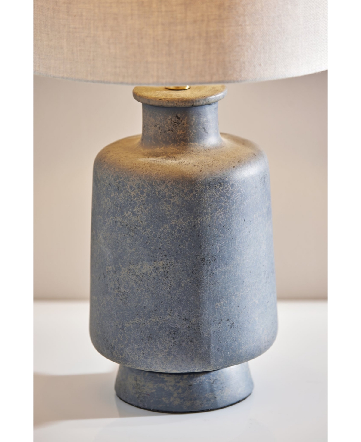 Adesso 24.5" Ceramic Skylar Table Lamp In Weathered Gray Ceramic