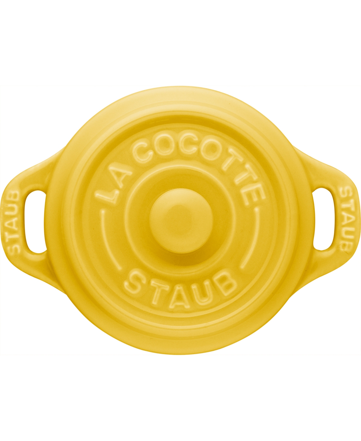 Shop Staub Ceramic 3pc Mini Round Cocotte Set In Lemon