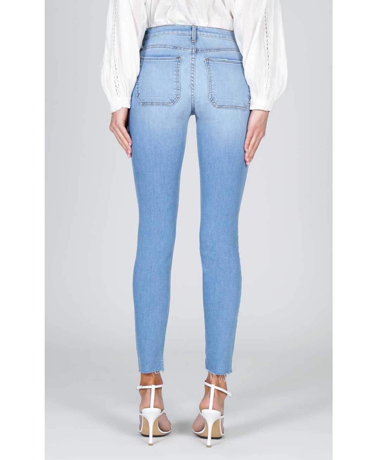 Black Orchid Denim Women's Ava Patch Pocket Skinny Jean -pastel Blue