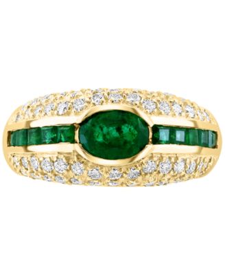 EFFY Collection EFFY® Emerald (1-1/3 ct. t.w.) & Diamond (3/4 ct. t.w.) Ring in 14k Gold